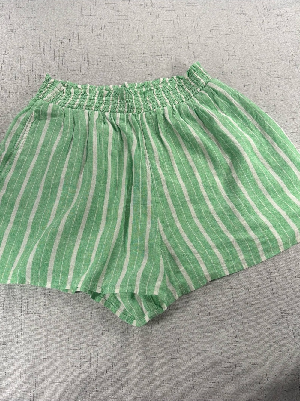 Aerie Light Green Striped Women's Shorts